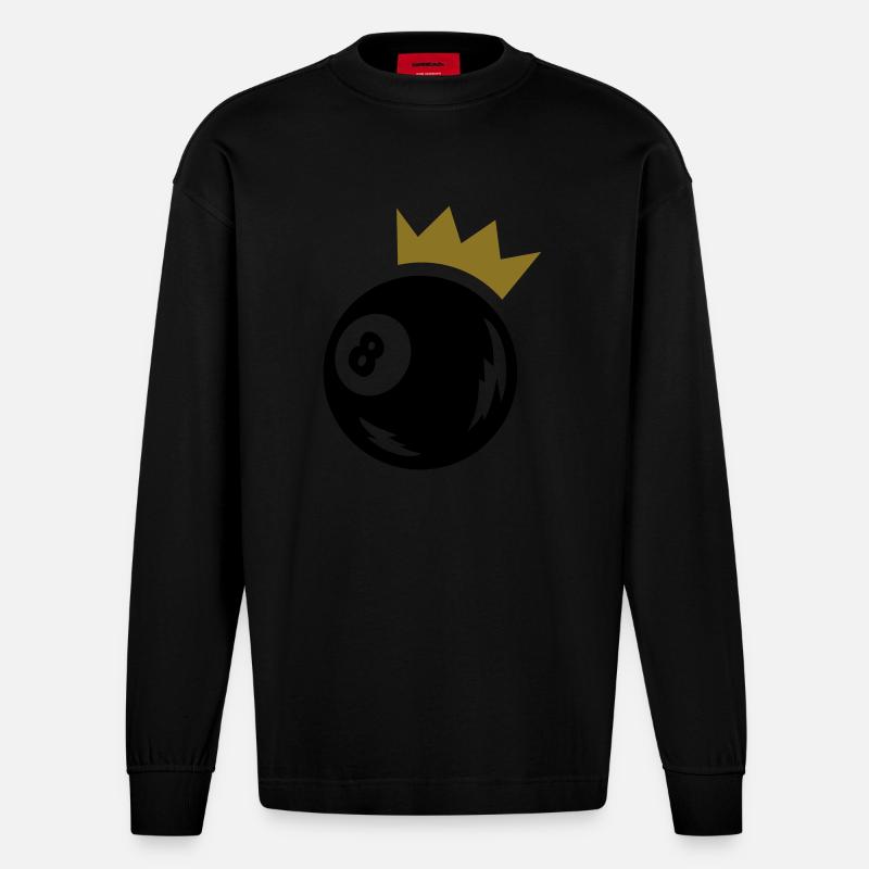 Billiards - Heavyweight Oversized Organic Langarmshirt Made in EU - SOLID BLACK