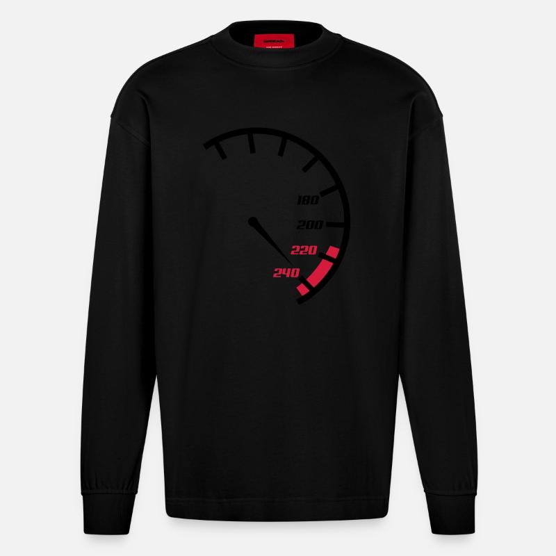 tacho - Heavyweight Oversized Organic Langarmshirt Made in EU - SOLID BLACK