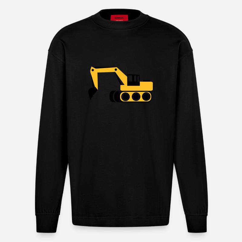 Bagger - Heavyweight Oversized Organic Langarmshirt Made in EU - SOLID BLACK