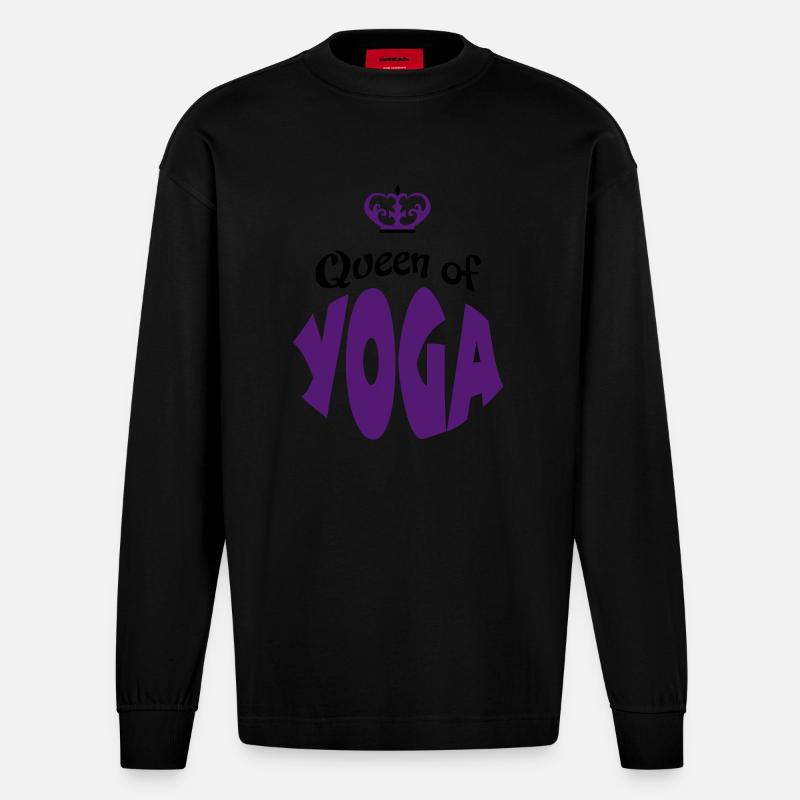 yoga - Heavyweight Oversized Organic Langarmshirt Made in EU - SOLID BLACK