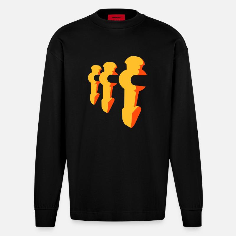 Kickerfiguren - Kickershirt - Heavyweight Oversized Organic Langarmshirt Made in EU - SOLID BLACK
