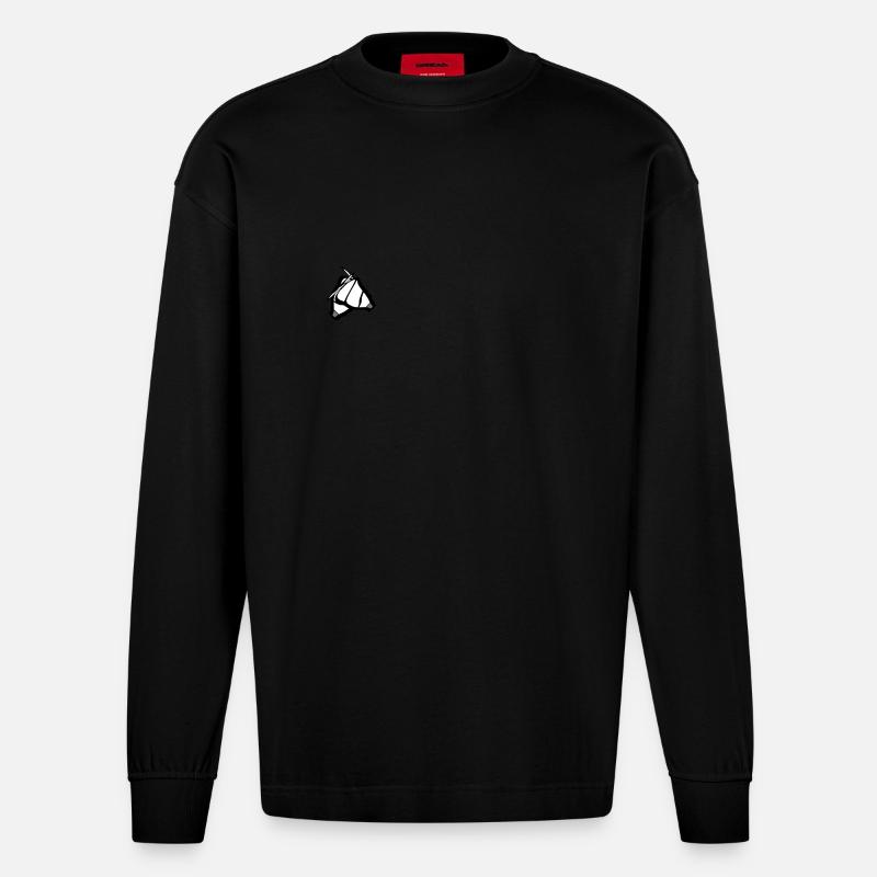 Joint - Manches longues bio épais oversize fabriqué en UE - SOLID BLACK