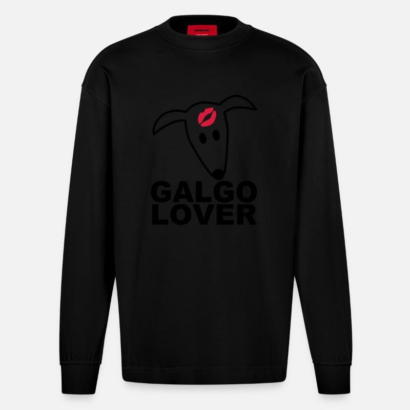 Galgolover - Heavyweight Oversized Organic Langarmshirt Made in EU - SOLID BLACK