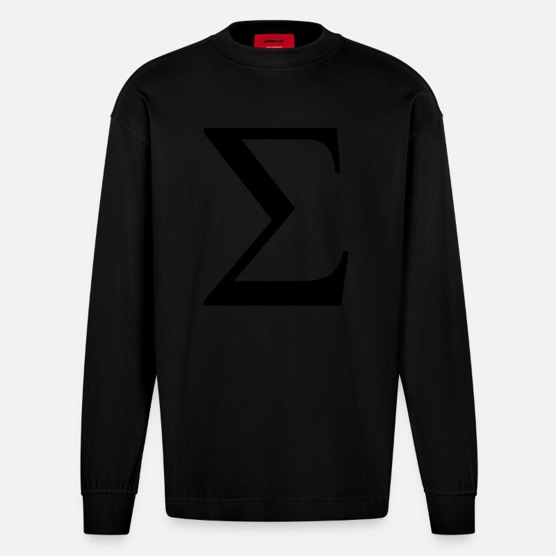 Sigma - Heavyweight Oversized Organic Langarmshirt Made in EU - SOLID BLACK
