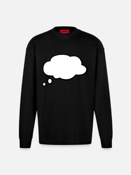Textballoon - Heavyweight Oversized Organic Longsleeve Shirt Made in EU - SOLID BLACK