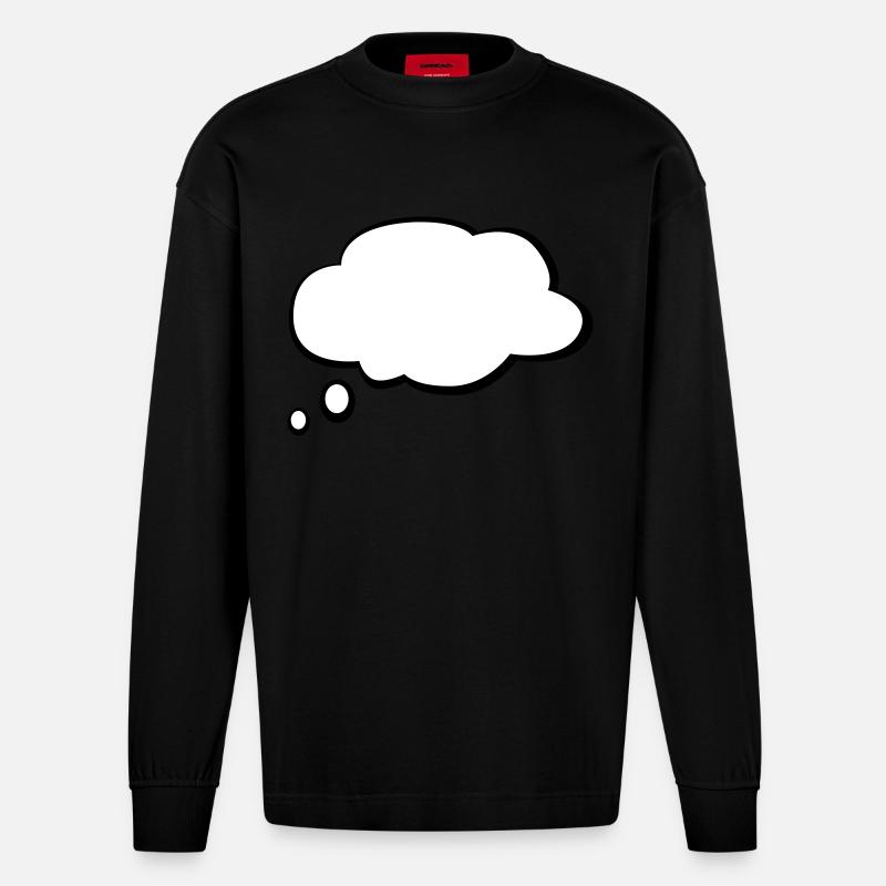 Textballoon - Heavyweight Oversized Organic Longsleeve Shirt Made in EU - SOLID BLACK
