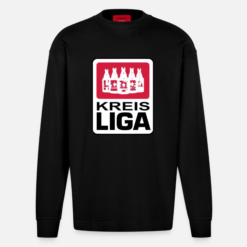 kreisliga - Heavyweight Oversized Organic Langarmshirt Made in EU - SOLID BLACK