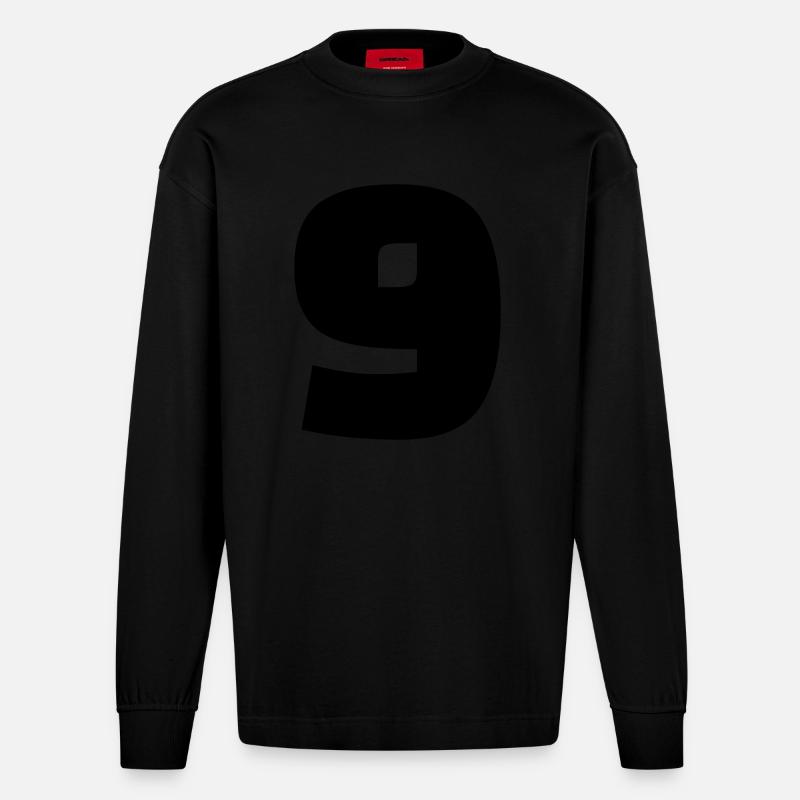 9 - Heavyweight Oversized Organic Langarmshirt Made in EU - SOLID BLACK