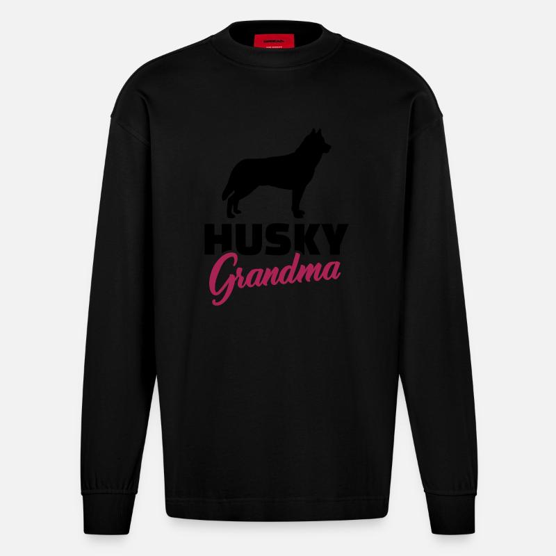 Husky - Heavyweight Oversized Organic Langarmshirt Made in EU - SOLID BLACK
