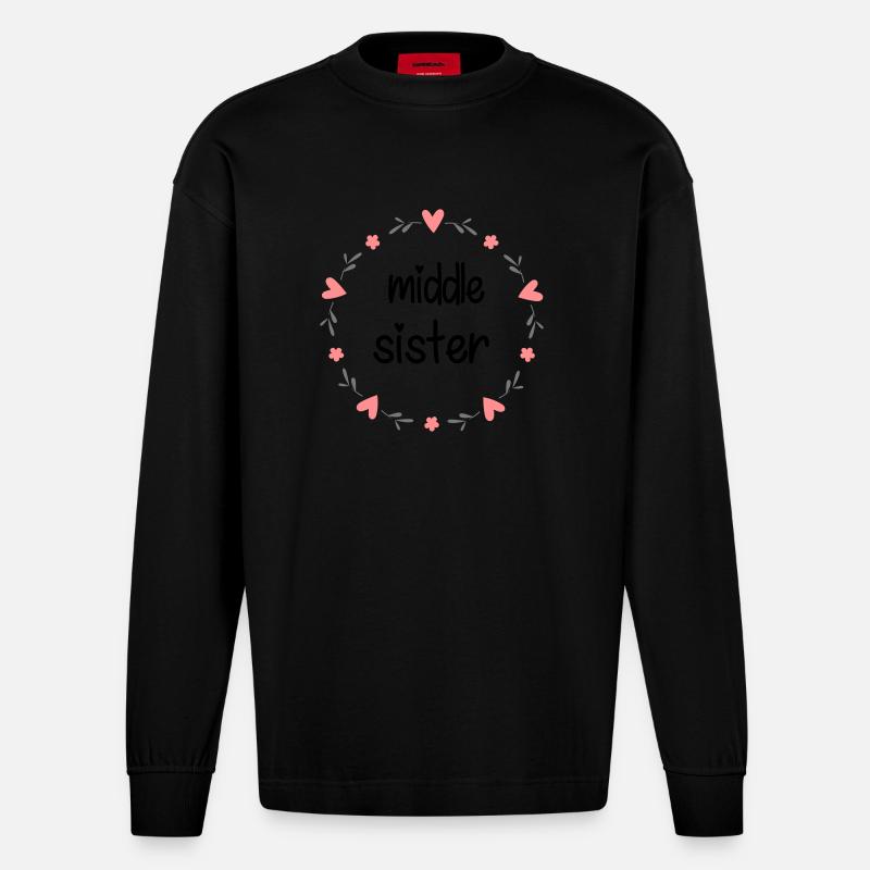 Middle Sister - Heavyweight Oversized Organic Langarmshirt Made in EU - SOLID BLACK