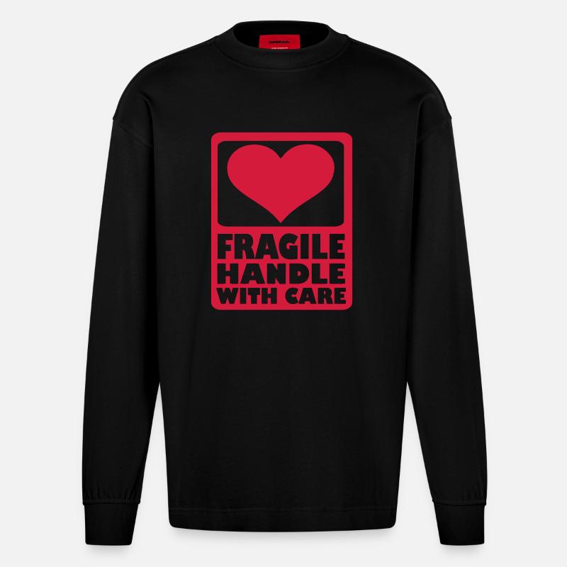Single - Heavyweight Oversized Organic Langarmshirt Made in EU - SOLID BLACK