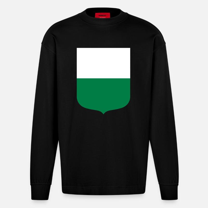 Saxe - Manches longues bio épais oversize fabriqué en UE - SOLID BLACK