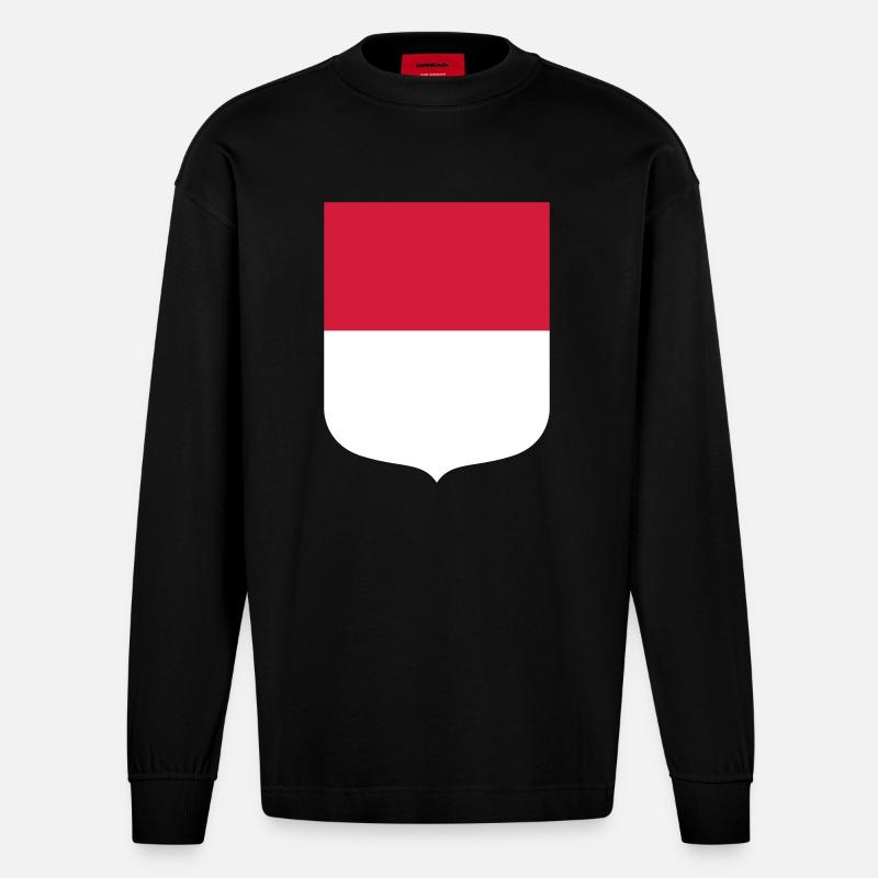 Hessen - Heavyweight Oversized Organic Langarmshirt Made in EU - SOLID BLACK