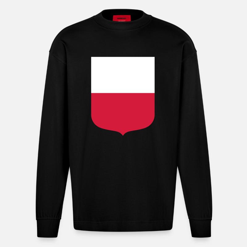 Thuringe - Manches longues bio épais oversize fabriqué en UE - SOLID BLACK