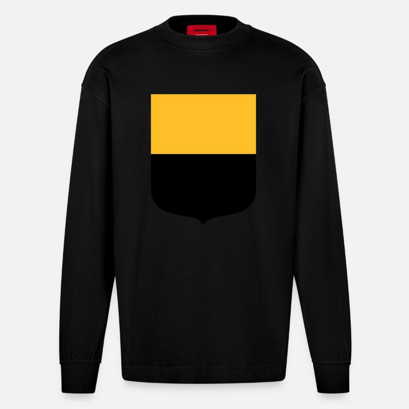 Sachsen-Anhalt - Heavyweight Oversized Organic Langarmshirt Made in EU - SOLID BLACK
