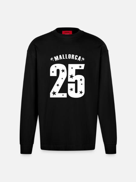 Mallorca 25 shirt 2025 - Heavyweight Oversized Organic Longsleeve Shirt Made in EU - SOLID BLACK