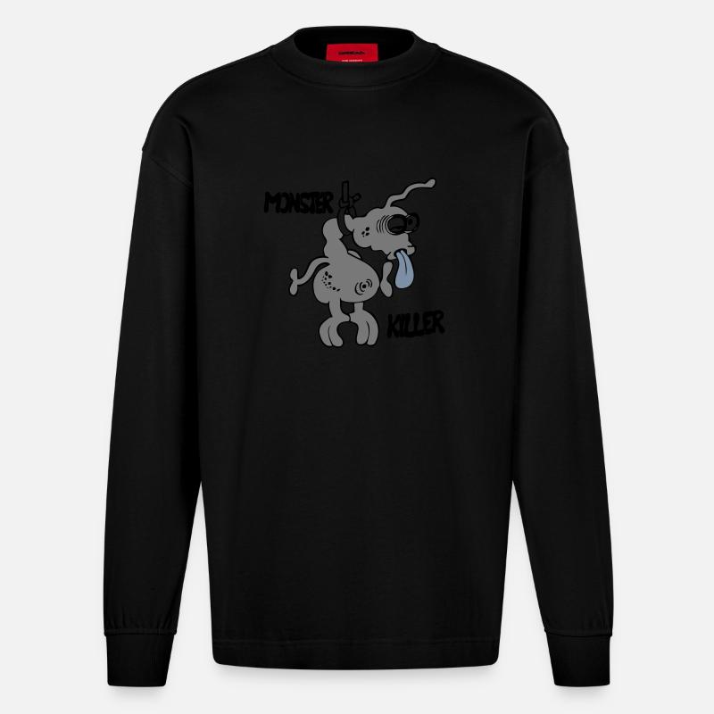 Moki - Heavyweight Oversized Organic Langarmshirt Made in EU - SOLID BLACK