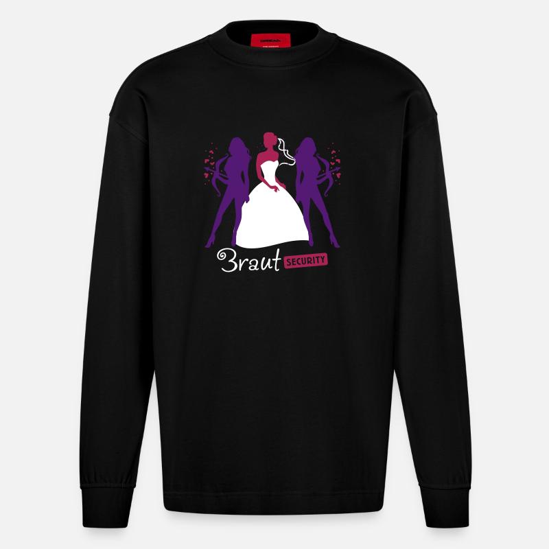 Bride de sécurité 3C - Manches longues bio épais oversize fabriqué en UE - SOLID BLACK