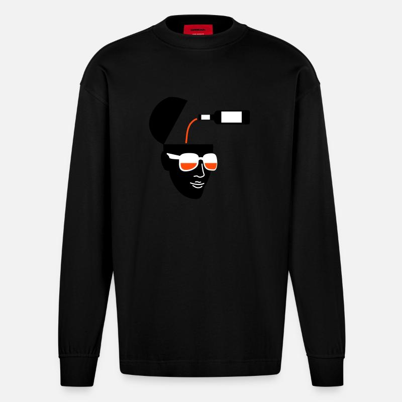 Loading - Heavyweight Oversized Organic Langarmshirt Made in EU - SOLID BLACK