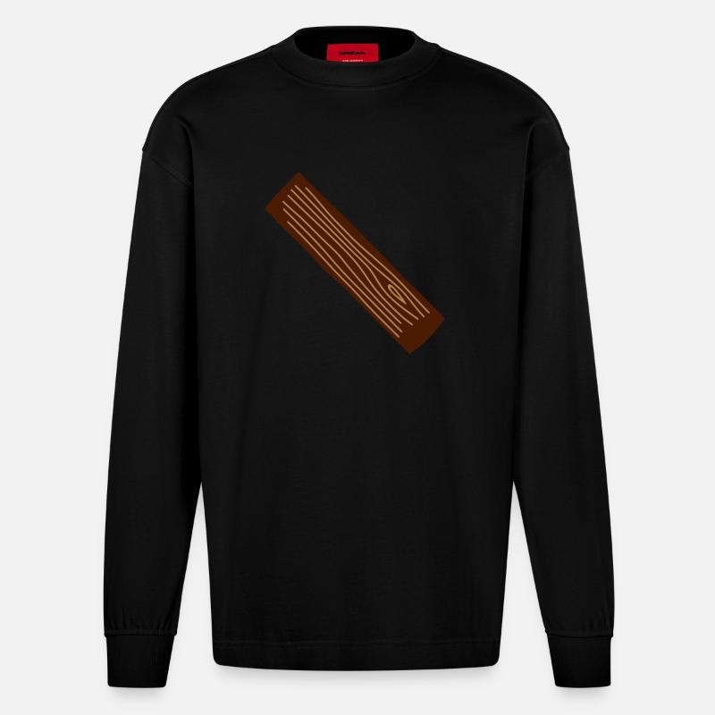 Plank - Heavyweight Oversized Organic Langarmshirt Made in EU - SOLID BLACK