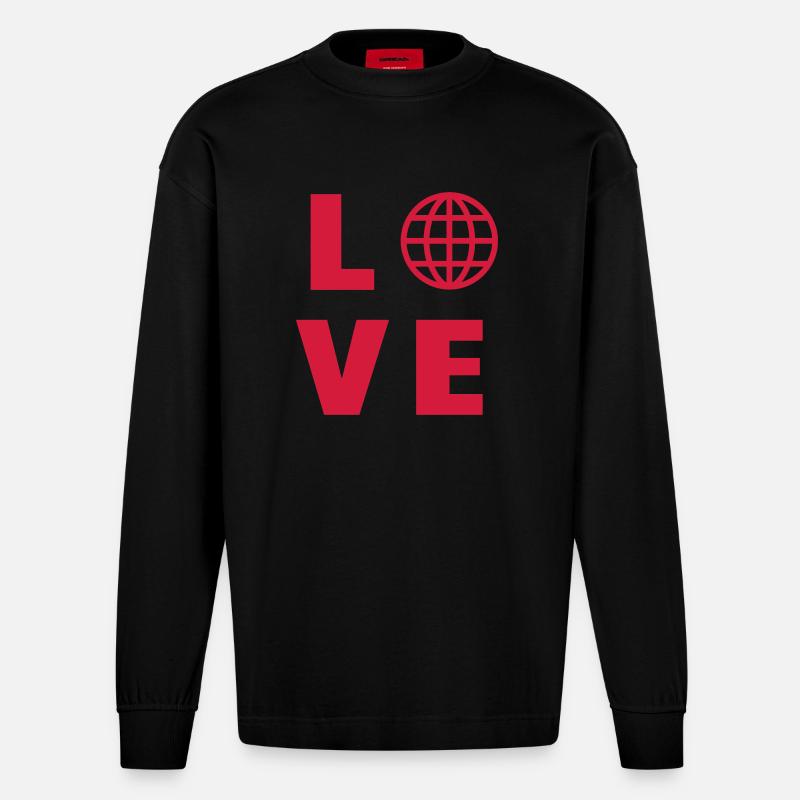 Webmaster Internet Web Geek Website - Manches longues bio épais oversize fabriqué en UE - SOLID BLACK