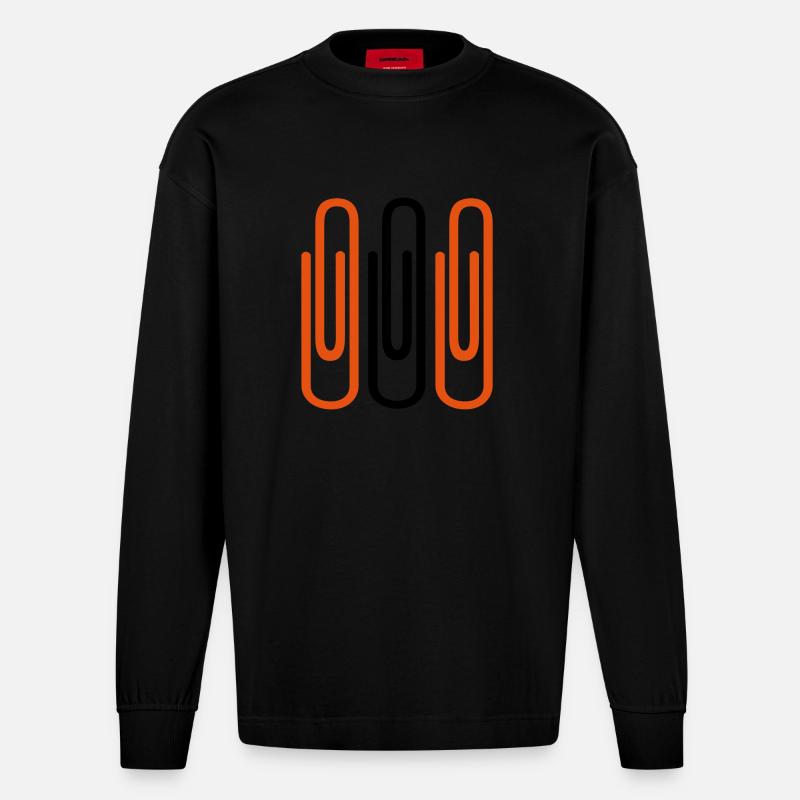 klammer - Heavyweight Oversized Organic Langarmshirt Made in EU - SOLID BLACK