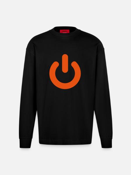 ON/OFF - Manches longues bio épais oversize fabriqué en UE - SOLID BLACK