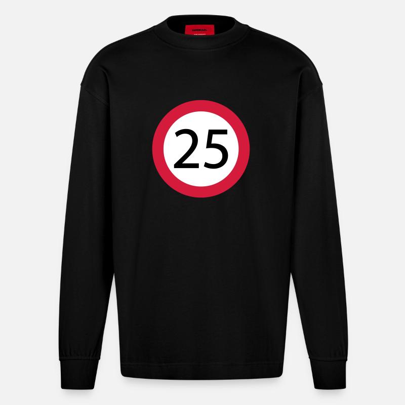 25 - Heavyweight Oversized Organic Langarmshirt Made in EU - SOLID BLACK