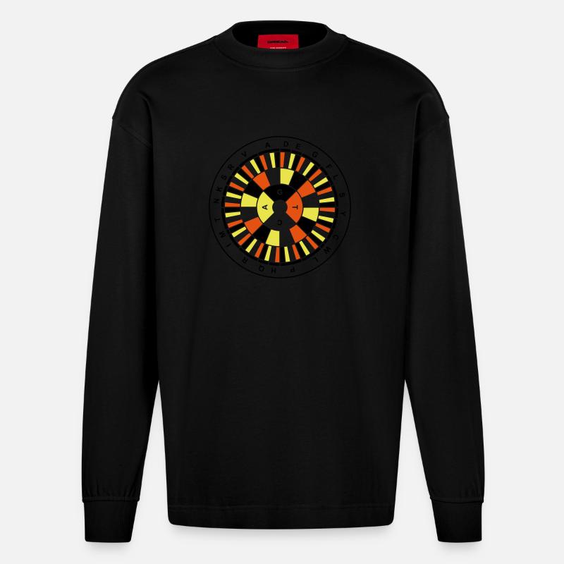 Genetic Code Nerd v1 - Heavyweight Oversized Organic Langarmshirt Made in EU - SOLID BLACK