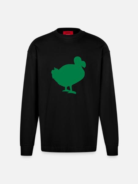 Dodo - Heavyweight Oversized Organic Langarmshirt Made in EU - SOLID BLACK