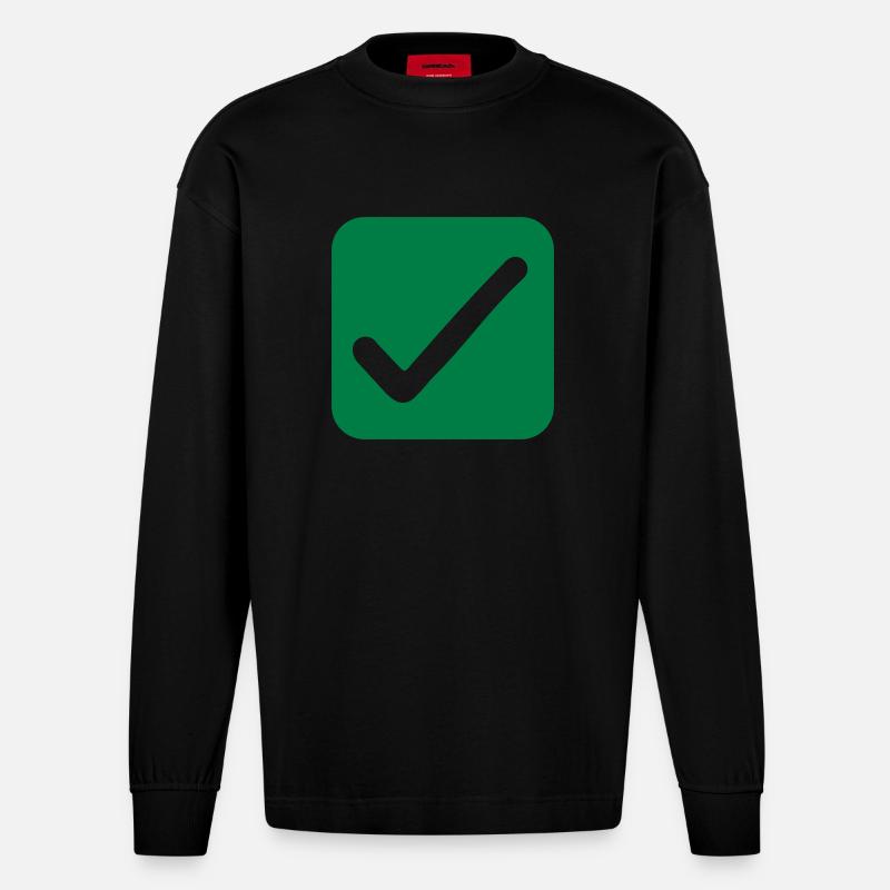 Haken - Heavyweight Oversized Organic Langarmshirt Made in EU - SOLID BLACK