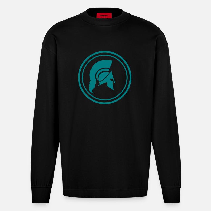 sparta - Heavyweight Oversized Organic Langarmshirt Made in EU - SOLID BLACK