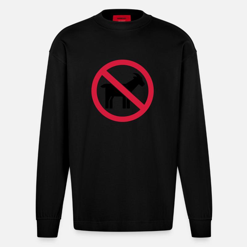Ziege - Heavyweight Oversized Organic Langarmshirt Made in EU - SOLID BLACK