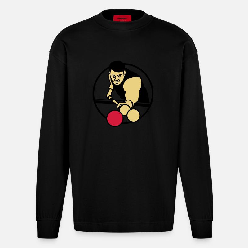 karambol_billard - Manches longues bio épais oversize fabriqué en UE - SOLID BLACK