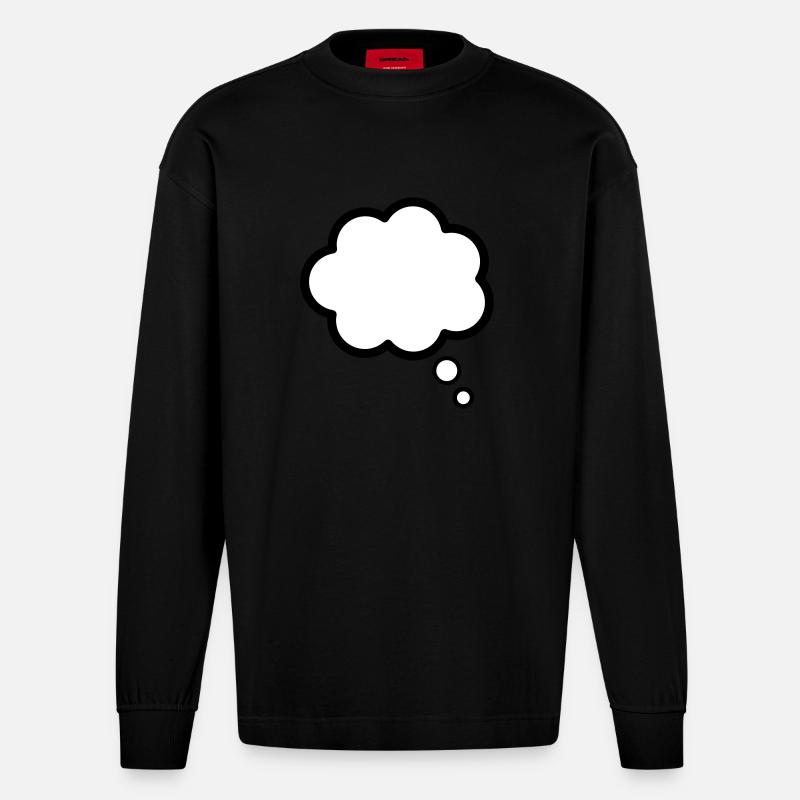 Denken - Heavyweight Oversized Organic Langarmshirt Made in EU - SOLID BLACK