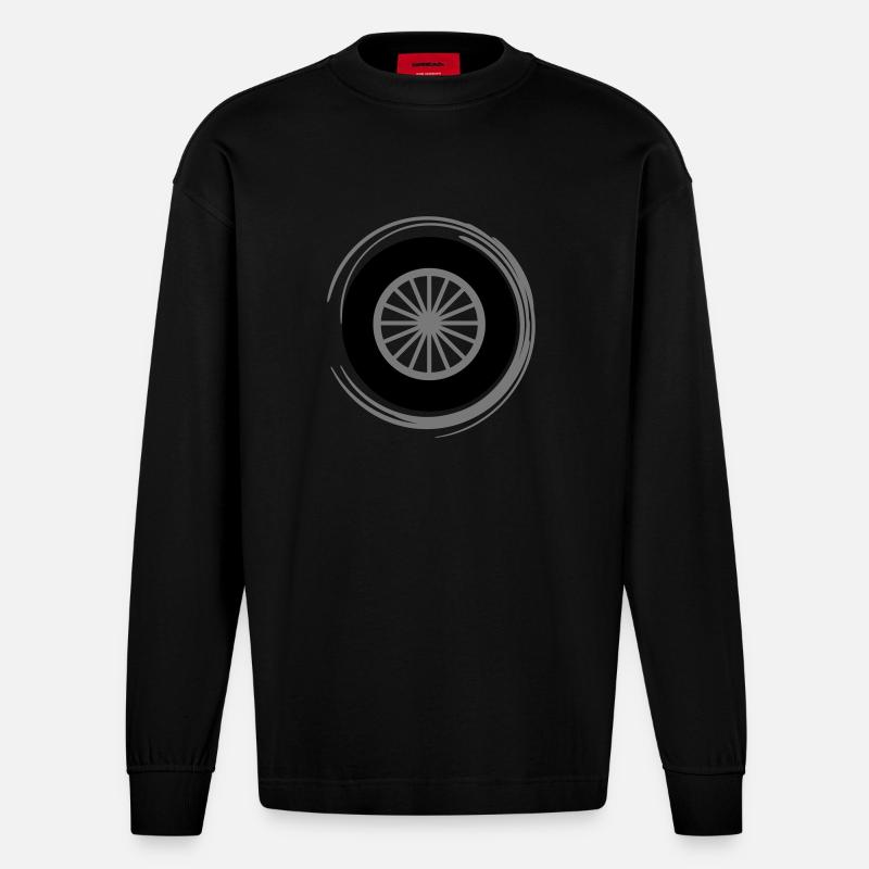 rad - Heavyweight Oversized Organic Langarmshirt Made in EU - SOLID BLACK