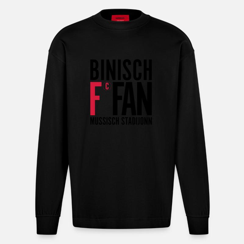 Stadijonn - Heavyweight Oversized Organic Langarmshirt Made in EU - SOLID BLACK