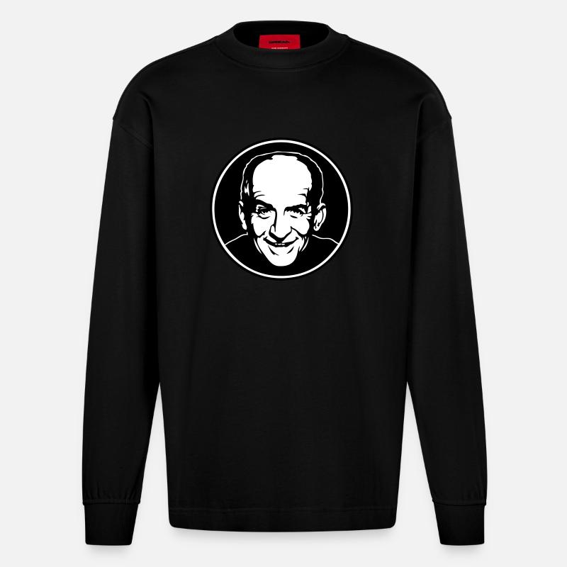 simplement louis - Manches longues bio épais oversize fabriqué en UE - SOLID BLACK