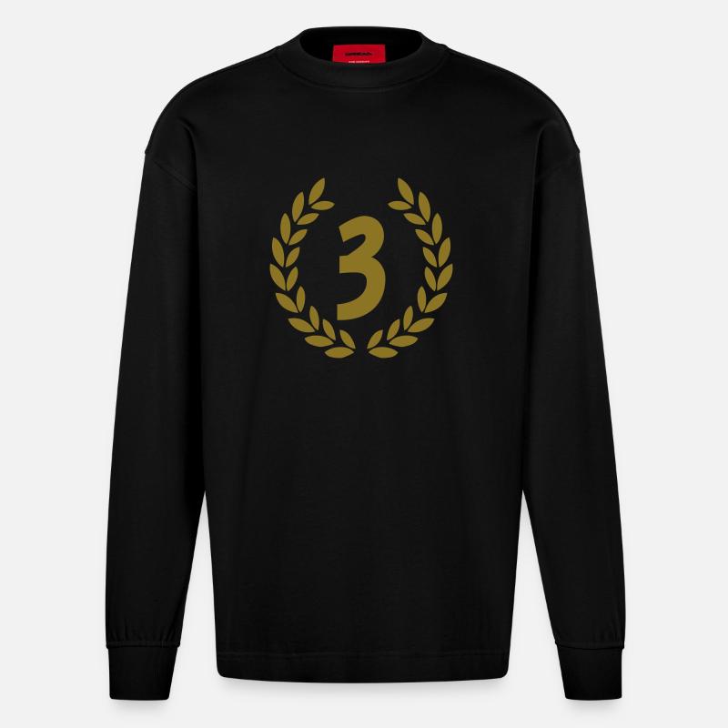 3 - Heavyweight Oversized Organic Langarmshirt Made in EU - SOLID BLACK