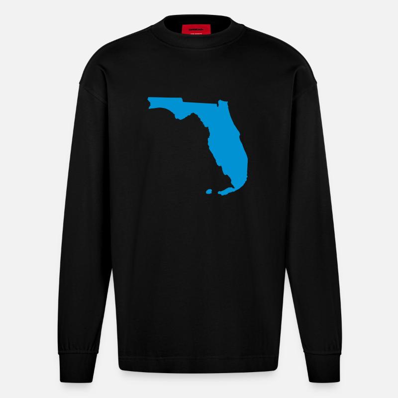 Florida - Heavyweight Oversized Organic Langarmshirt Made in EU - SOLID BLACK