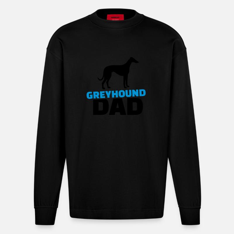 Windhund - Heavyweight Oversized Organic Langarmshirt Made in EU - SOLID BLACK
