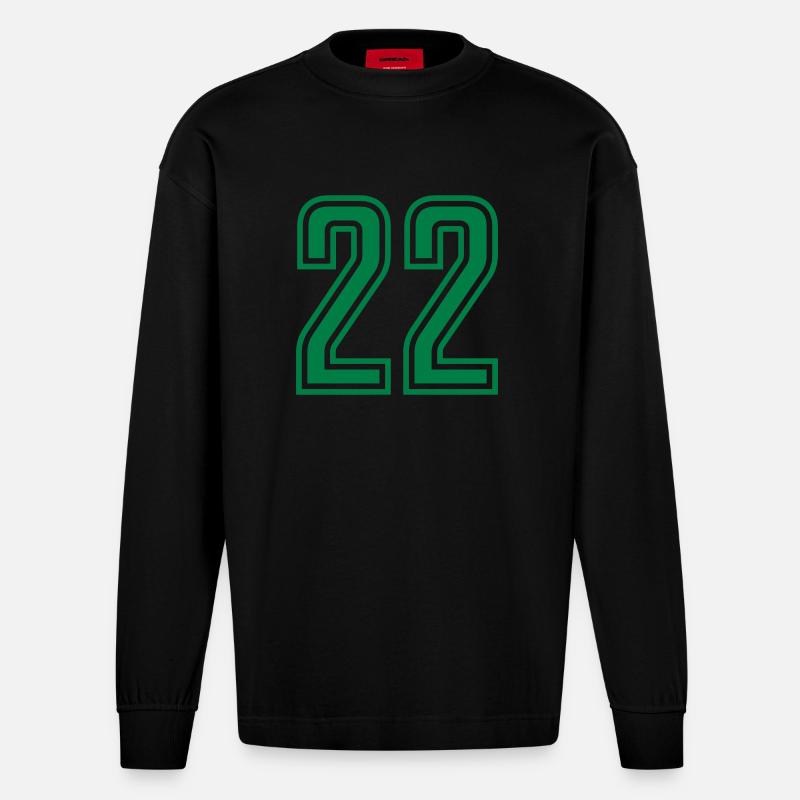 22 - Heavyweight Oversized Organic Langarmshirt Made in EU - SOLID BLACK