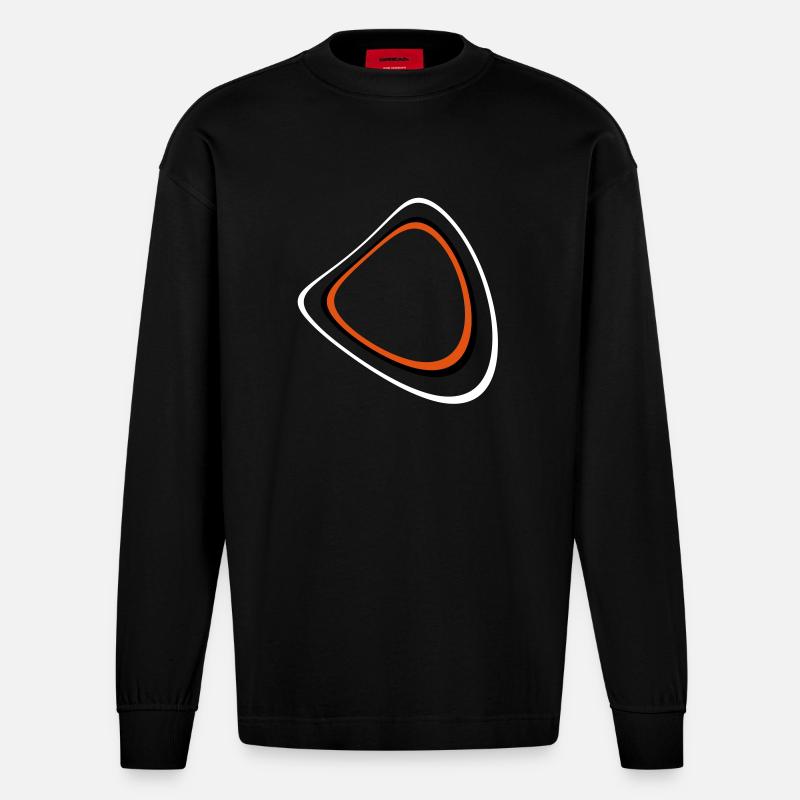 Rétro Circleage - Manches longues bio épais oversize fabriqué en UE - SOLID BLACK
