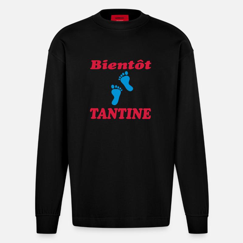 BALD TANTINE - Heavyweight Oversized Organic Langarmshirt Made in EU - SOLID BLACK