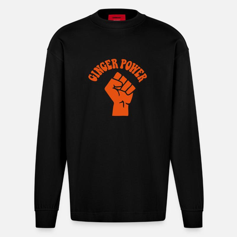 Ginger Strom - Heavyweight Oversized Organic Langarmshirt Made in EU - SOLID BLACK