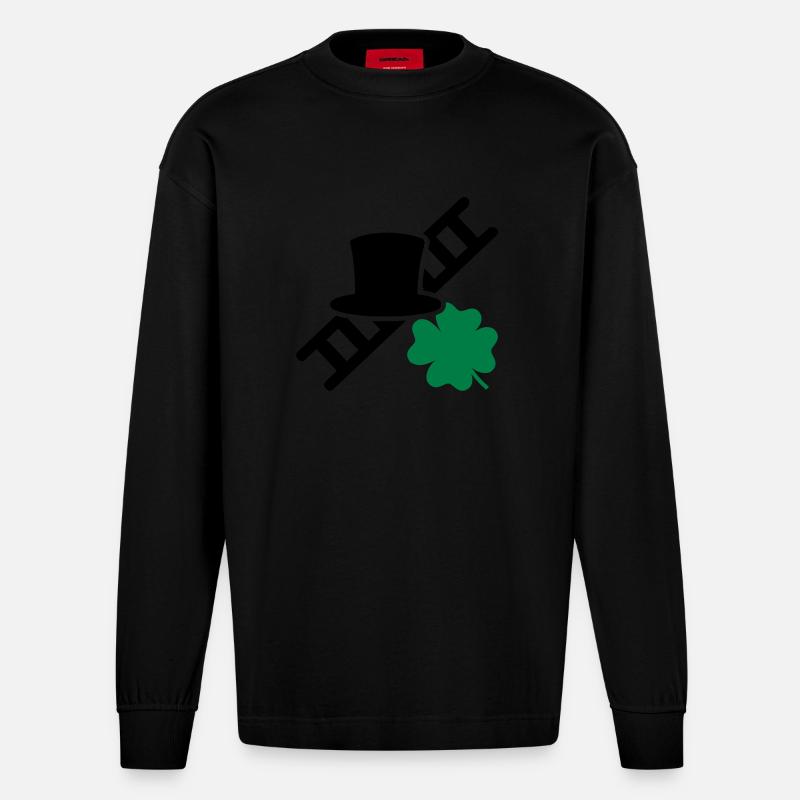 Ramoneur - Manches longues bio épais oversize fabriqué en UE - SOLID BLACK