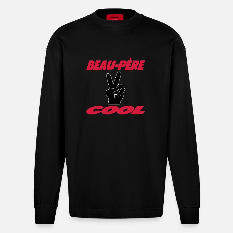 COOLER Stiefvater - Heavyweight Oversized Organic Langarmshirt Made in EU - SOLID BLACK