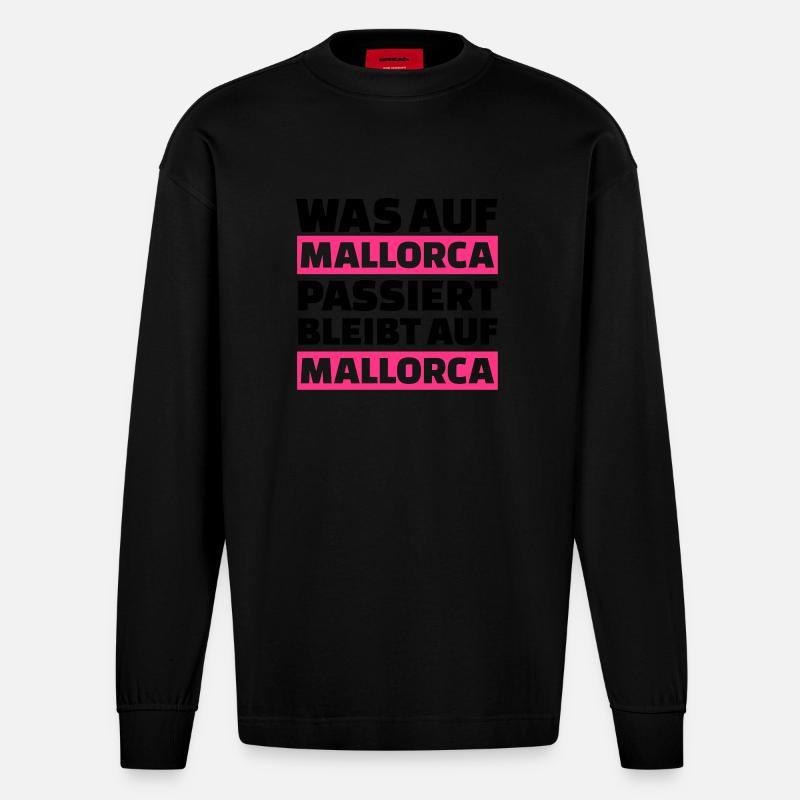 Mallorca - Heavyweight Oversized Organic Langarmshirt Made in EU - SOLID BLACK