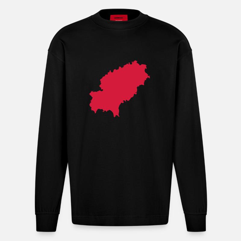 Ibiza - Heavyweight Oversized Organic Langarmshirt Made in EU - SOLID BLACK