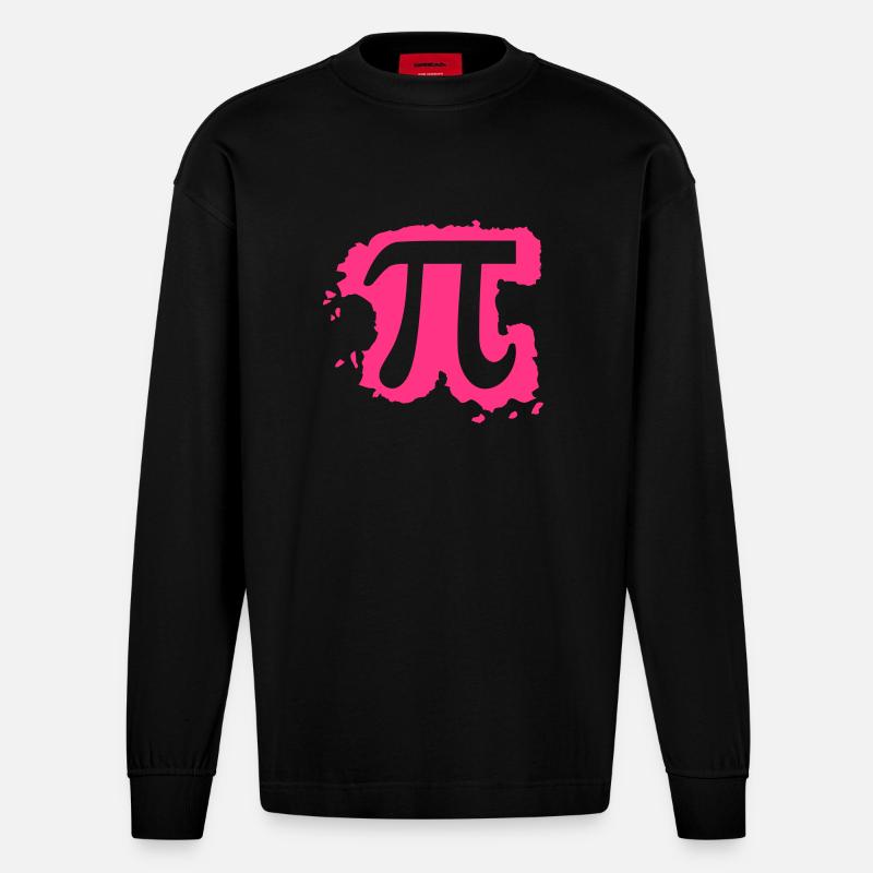 Pi - Heavyweight Oversized Organic Langarmshirt Made in EU - SOLID BLACK